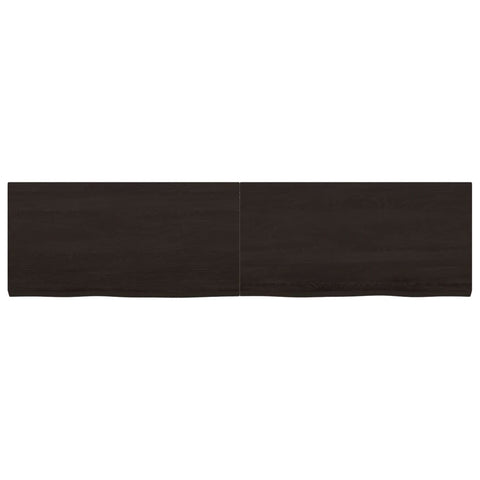 vidaXL Table Top Dark Brown 160x40x(2-4) cm Treated Solid Wood Oak