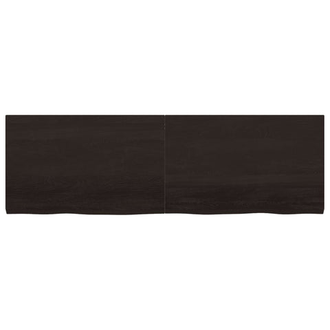 vidaXL Table Top Dark Brown 160x50x(2-4) cm Treated Solid Wood Oak