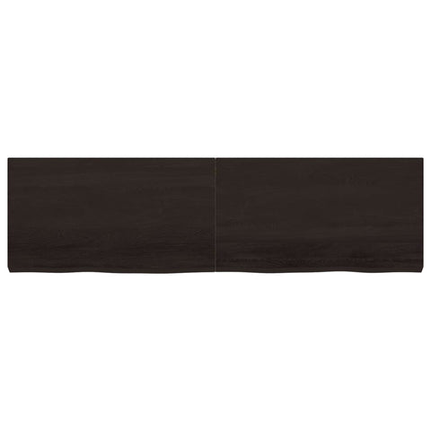 vidaXL Table Top Dark Brown 180x50x(2-6) cm Treated Solid Wood Oak