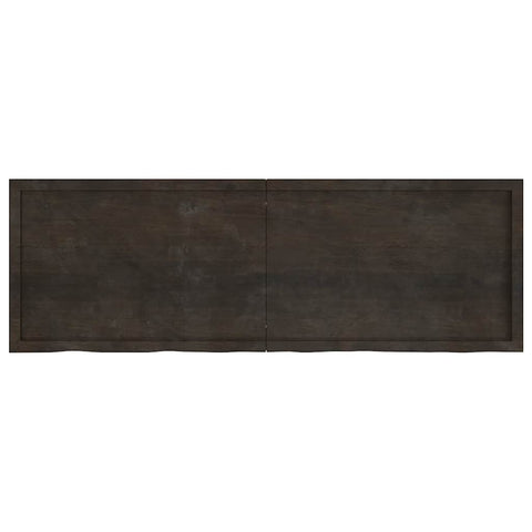 vidaXL Table Top Dark Brown 180x60x(2-6) cm Treated Solid Wood Oak