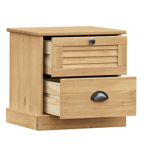 vidaXL Bedside Cabinet VIGO 42x35x42 cm Solid Wood Pine