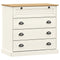 vidaXL Chest of Drawers VIGO White 80x40x76 cm Solid Wood Pine