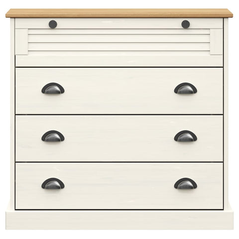 vidaXL Chest of Drawers VIGO White 80x40x76 cm Solid Wood Pine
