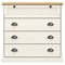 vidaXL Chest of Drawers VIGO White 80x40x76 cm Solid Wood Pine