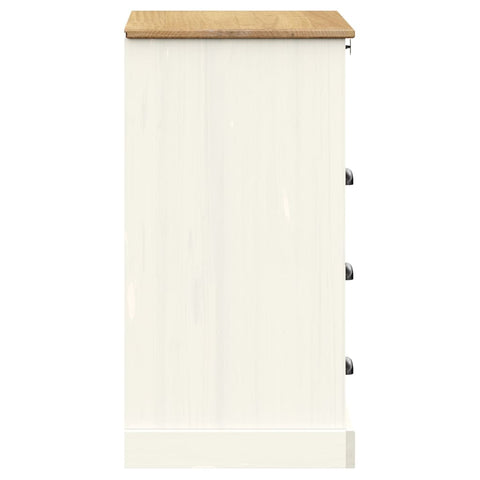 vidaXL Chest of Drawers VIGO White 80x40x76 cm Solid Wood Pine