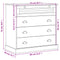 vidaXL Chest of Drawers VIGO White 80x40x76 cm Solid Wood Pine