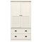 vidaXL Wardrobe VIGO White 90x55x170 cm Solid Wood Pine