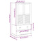 vidaXL Wardrobe VIGO White 90x55x170 cm Solid Wood Pine