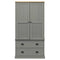 vidaXL Wardrobe VIGO Grey 90x55x170 cm Solid Wood Pine