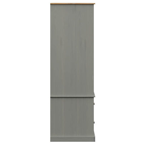 vidaXL Wardrobe VIGO Grey 90x55x170 cm Solid Wood Pine