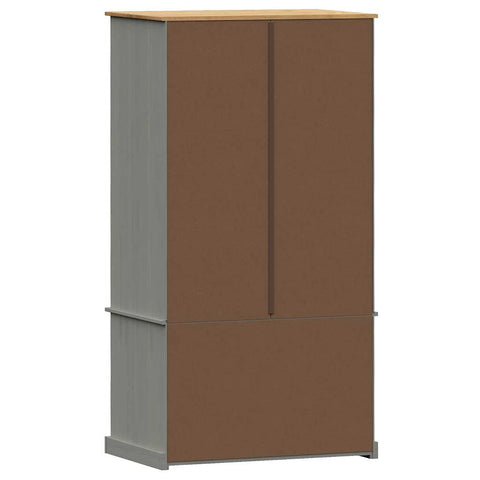 vidaXL Wardrobe VIGO Grey 90x55x170 cm Solid Wood Pine