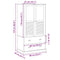 vidaXL Wardrobe VIGO Grey 90x55x170 cm Solid Wood Pine