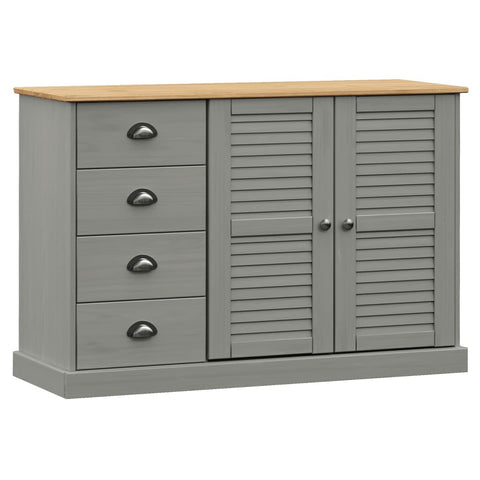 vidaXL Sideboard with Drawers VIGO 113x40x75 cm Grey Solid Wood Pine
