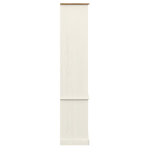 vidaXL Glass Display Cabinet VIGO White 85x35x170 cm Solid Wood Pine