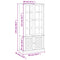 vidaXL Glass Display Cabinet VIGO White 85x35x170 cm Solid Wood Pine
