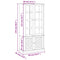 vidaXL Glass Display Cabinet VIGO Grey 85x35x170 cm Solid Wood Pine