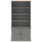 vidaXL Bookcase VIGO Grey 85x35x170 cm Solid Wood Pine