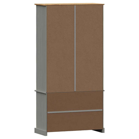 vidaXL Bookcase VIGO Grey 85x35x170 cm Solid Wood Pine