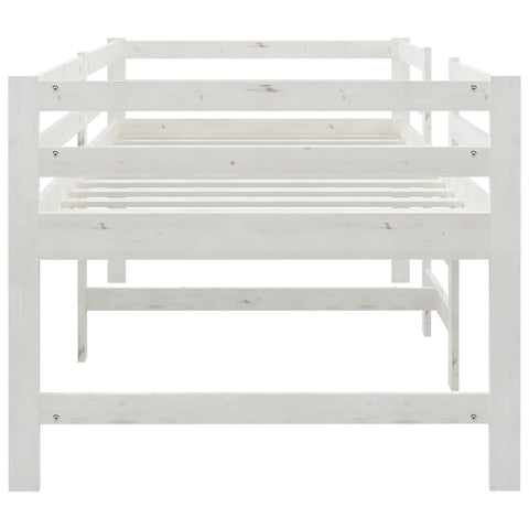 vidaXL Bed Frame without Mattress White 90x200 cm Solid Wood Pine