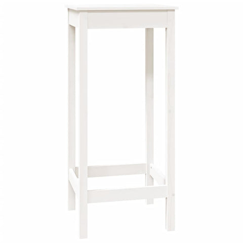 vidaXL Bar Table White 50x50x110 cm Solid Wood Pine