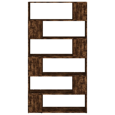 vidaXL Book Cabinet/Room Divider Smoked Oak 100x24x188 cm