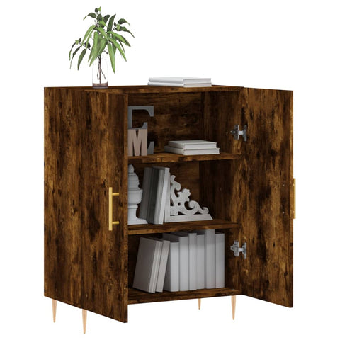 vidaXL Sideboard Smoked Oak 69.5x34x90 cm Engineered Wood