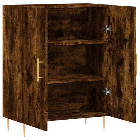 vidaXL Sideboard Smoked Oak 69.5x34x90 cm Engineered Wood