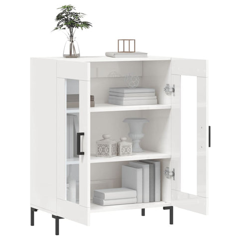 vidaXL Sideboard High Gloss White 69.5x34x90 cm Engineered Wood
