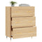 vidaXL Sideboard Sonoma Oak 69.5x34x90 cm Engineered Wood