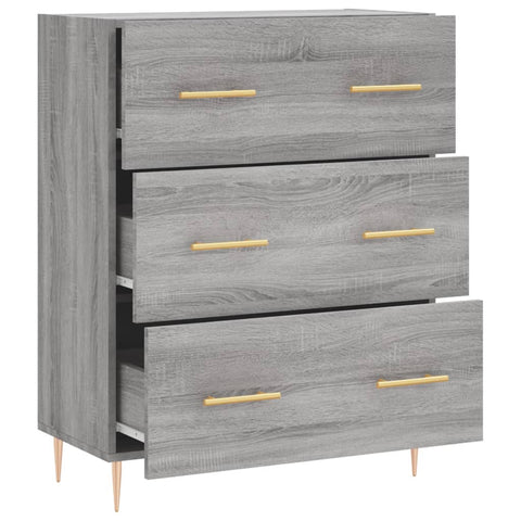 vidaXL Sideboard Grey Sonoma 69.5x34x90 cm Engineered Wood