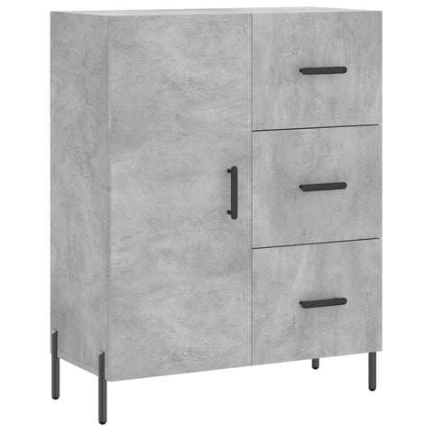 vidaXL Sideboard Concrete Grey 69.5x34x90 cm Engineered Wood