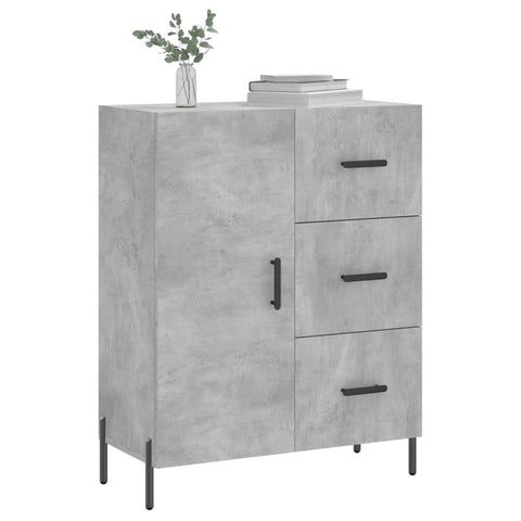 vidaXL Sideboard Concrete Grey 69.5x34x90 cm Engineered Wood