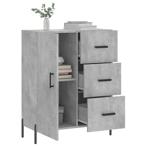 vidaXL Sideboard Concrete Grey 69.5x34x90 cm Engineered Wood
