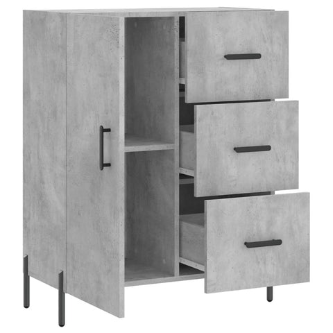 vidaXL Sideboard Concrete Grey 69.5x34x90 cm Engineered Wood