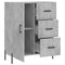 vidaXL Sideboard Concrete Grey 69.5x34x90 cm Engineered Wood
