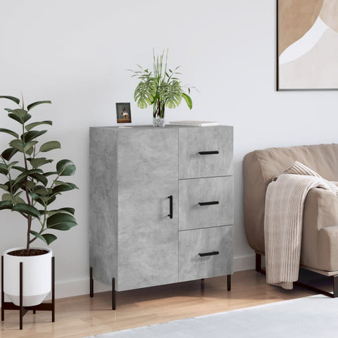 vidaXL Sideboard Concrete Grey 69.5x34x90 cm Engineered Wood