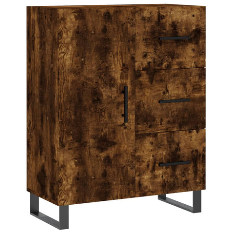 vidaXL Sideboard Smoked Oak 69.5x34x90 cm Engineered Wood