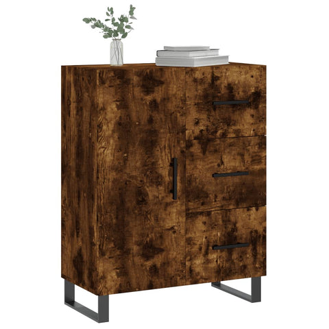 vidaXL Sideboard Smoked Oak 69.5x34x90 cm Engineered Wood