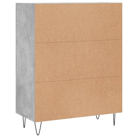 vidaXL Sideboard Concrete Grey 69.5x34x90 cm Engineered Wood