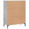 vidaXL Sideboard Concrete Grey 69.5x34x90 cm Engineered Wood