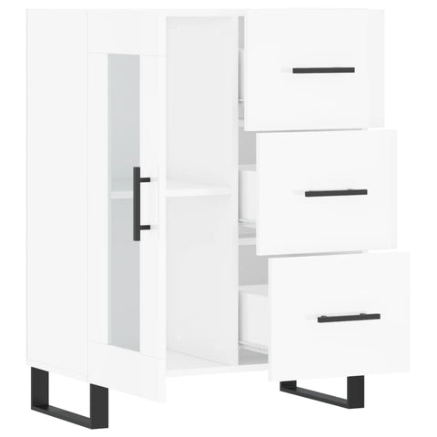 vidaXL Sideboard High Gloss White 69.5x34x90 cm Engineered Wood