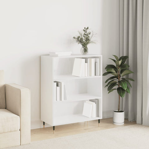 vidaXL Bookcase High Gloss White 69.5x32.5x90 cm Engineered Wood