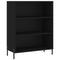 vidaxL Shelf Cabinet Black 69.5x32.5x90 cm Engineered Wood