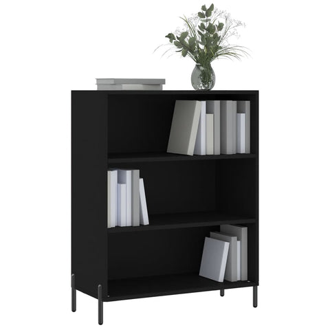 vidaxL Shelf Cabinet Black 69.5x32.5x90 cm Engineered Wood