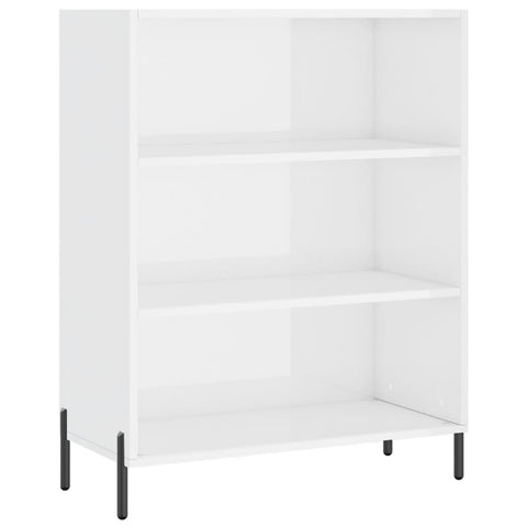 vidaxL Shelf Cabinet High Gloss White 69.5x32.5x90 cm Engineered Wood