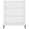 vidaxL Shelf Cabinet High Gloss White 69.5x32.5x90 cm Engineered Wood