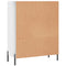 vidaxL Shelf Cabinet High Gloss White 69.5x32.5x90 cm Engineered Wood