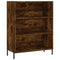vidaxL Shelf Cabinet Smoked Oak 69.5x32.5x90 cm Engineered Wood