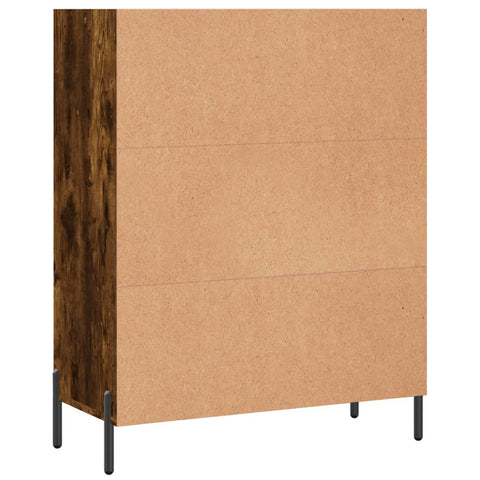 vidaxL Shelf Cabinet Smoked Oak 69.5x32.5x90 cm Engineered Wood