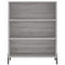 vidaxL Shelf Cabinet Grey Sonoma 69.5x32.5x90 cm Engineered Wood